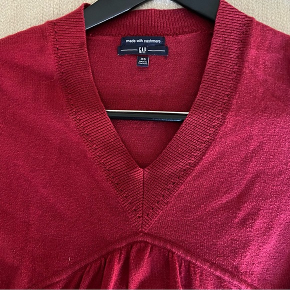 Red Cashmere Babydoll Sweater - Picture 4 of 9